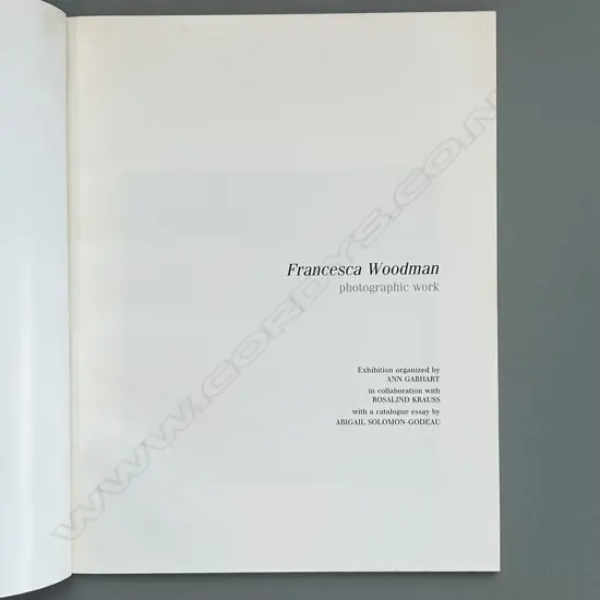 FRANCESCA WOODMAN: PHOTOGRAPHIC WORK